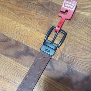 🆕LEVIS Reversible Vegan LEATHER BELT Brown/Black/Gunmetal SIZE MED